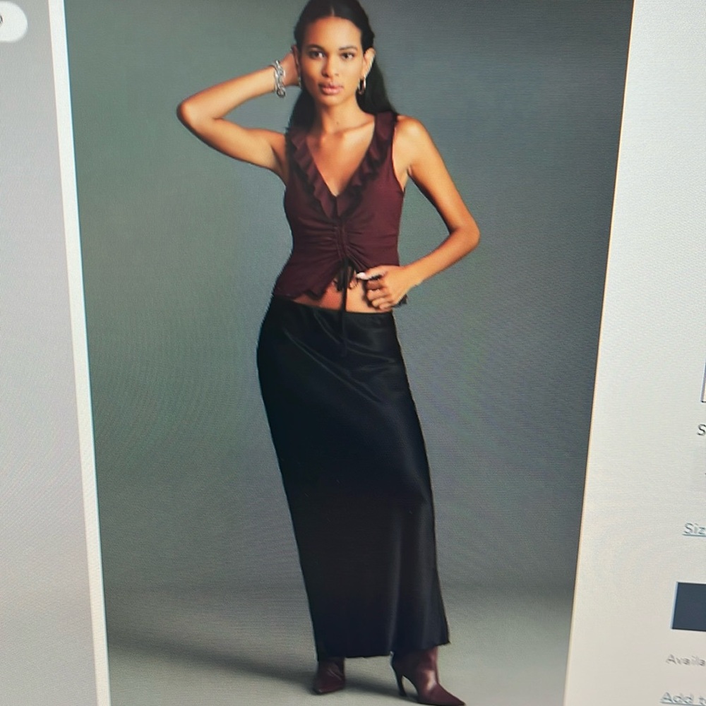 ANTHROPOLOGY TILDA MAXI SLIP SKIRT